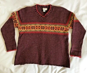Eddie Bauer Vintage 90s Fair Isle Sweater Womens Size Medium Made in USA - Picture 1 of 7