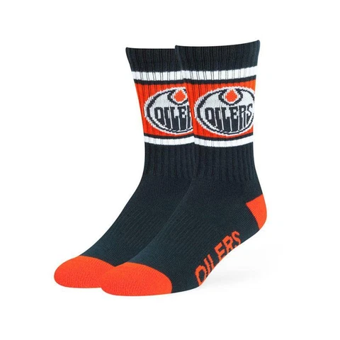 Men's Edmonton Oilers NHL Duster 47 Brand Sport Pair Socks Size 9-13 Hockey Cover