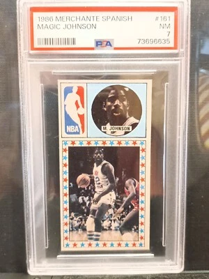 1986 Merchante Spanish #161 Magic Johnson - Imagen 1 de 4