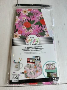 The Happy Planner Contenitore/Scatola Portaoggetti Libro Adesivo Rosa Floreale NUOVO - Foto 1 di 4