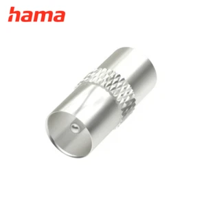 Hama TV Aerial Antenna Coupler Adapter/Coax Male to Male Plug/Metal - Picture 1 of 1