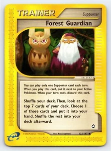 Tarjeta Pokémon Forest Guardian 123/147 poco común de Aquapolis - casi nueva - Imagen 1 de 2