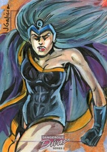 2014 Rittenhouse Dangerous Divas 2 Sketch Card - FER GALACIA - STORM