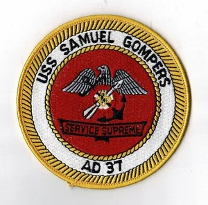 USS Samuel Gompers AD-37 4" round patch - Picture 1 of 2