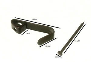 Single Picture Photo Hanging Hooks No. 1 Bronzed + Pins Pack 2000 - Picture 1 of 1