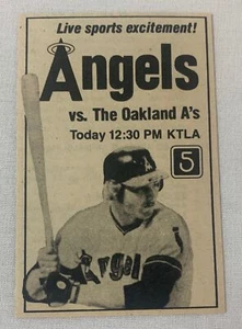 1980 small KTLA baseball tv ad ~ ANGELS vs A'S April 20 - Picture 1 of 1