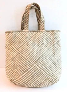 Helen Kaminski Australia Small Woven Raffia Top Handle Tote 11X11 - Picture 1 of 19