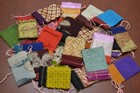 12 PCS HANDMADE DRAWSTRING JEWELRY GIFT POUCHES BAGS 2" x 3" #8010