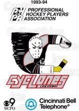 1993-94 Cincinnati Cyclones #32 Checklist