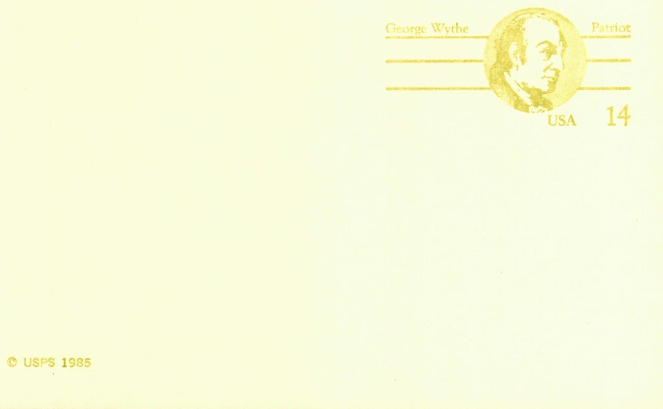 US UX108 MNH George Wythe. Patriot - Image 1 of 1