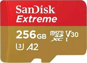 Carte mémoire SanDisk Extreme 256 Go MicroSDXC 190 Mo/s (SDSQXAV-256G-GN6MA) Neuve - Photo 1 sur 2
