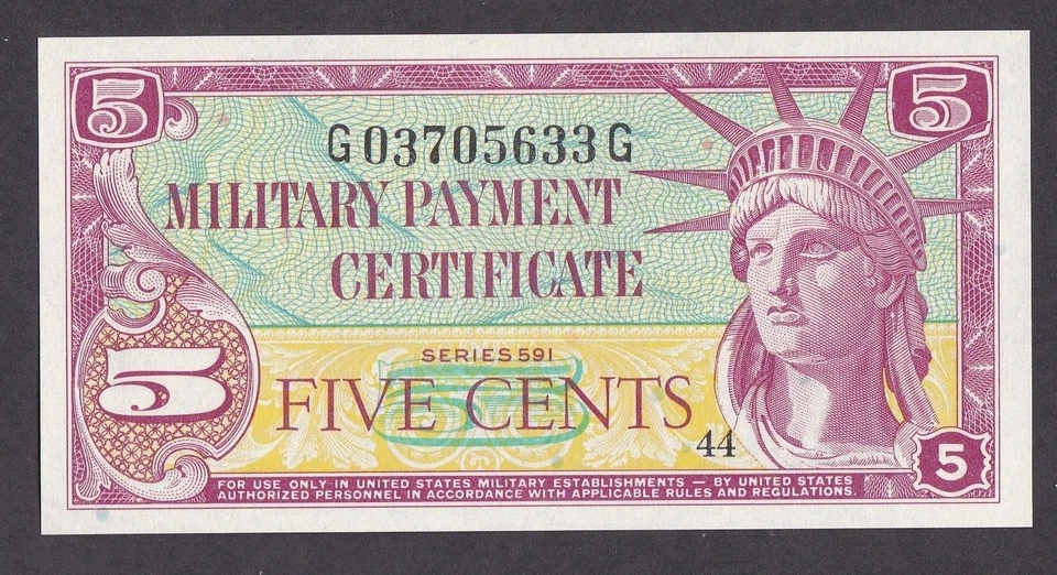 [UNC] MPC 591 Series 5 Cents S861-1 [B2] - Image 1 of 2