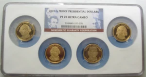2007-S Proof Presidential Dollars - PF 70 Ultra Cameo Set of 4 coins - Picture 1 of 2