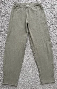 Oh my Gauze! Taupe Dolphin Pants Size 1 (S/M) Tapered Leg Cotton Lagenlook - Picture 1 of 21