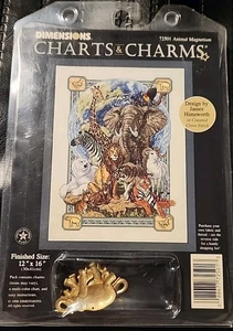 Dimensions Charms & Charms 72501 Kit punto croce magnetismo animale 12"x16" Nuovo! - Foto 1 di 7