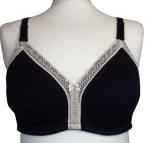 Ex-M&S🌺Black Nursing Drop Cup Maternity Wireless T Shirt Bra🌺32 34 36 B C & D - Picture 1 of 7