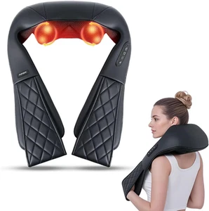 Masajeador de espalda y cuello, masajeador de espalda Shiatsu con calor - Bild 1 von 11
