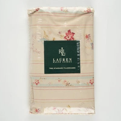 Two Standard Pillowcases, Josie by Ralph Lauren, 100% Cotton Made in the USA - Image 1 of 3