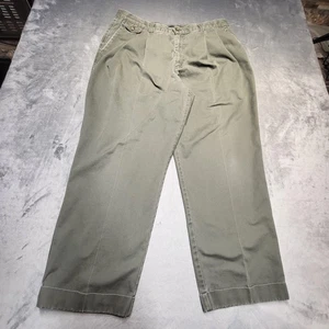 Vintage Dockers Hose Herren 36x28 Grün Chino Plissee 100% Baumwolle Made in USA 90s - Bild 1 von 9