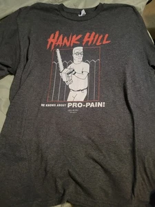 King Of The Hill Hank Hill He Knows About Pro Pain 2XL Shirt Grau - Bild 1 von 3