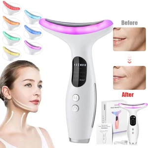 Masajeador de estiramiento facial de cuello de 7 colores dispositivo de estiramiento de piel LED antiarrugas de belleza - Imagen 1 de 22