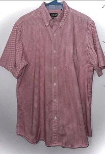 Chaps Hemd Herren Large rot kariert Kurzarm Kragen Knopfleiste Hemd gebraucht, in einwandfreiem Zustand - Bild 1 von 11