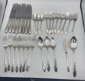 Oneida Community Lady Hamilton Plateado Art Deco 31 piezas Cubiertos De Colección - Imagen 1 de 24