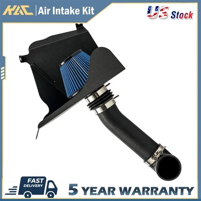 Kit de admisión de aire frío para Jeep Cherokee L6 91-01 4L con protector térmico filtro azul de 3" Foto 1 de 4