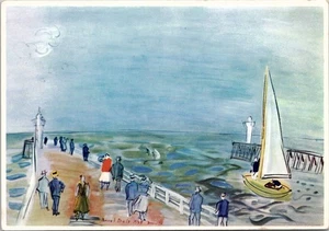 Der Pier von Deauville von Raoul Dufy - Deauville, Frankreich - unbestellte Postkarte - Bild 1 von 2