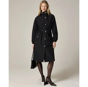J. Crew XS Perfect Raincoat Jacket Black - Picture 1 of 5