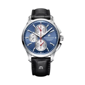 Maurice Lacroix Pontos Chronograph Quartz Watch, ML 112, Day Blue, Bracelet 1PC - Picture 1 of 6