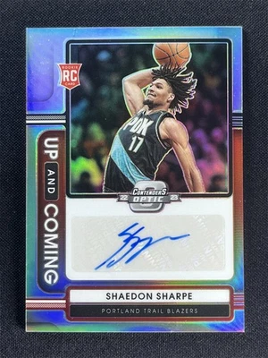 2022-23 Panini Contenders Optic Shaedon Sharpe Silver Up And Coming Auto RC /99 - Image 1 of 2