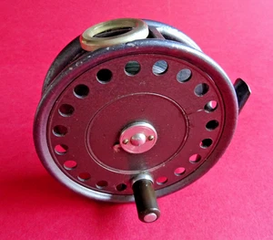 MODIFIED VINTAGE HARDY 3 3/4" LIGHT SALMON FLY REEL LEFT HAND CONVERTED SOLD A/F - Picture 1 of 14