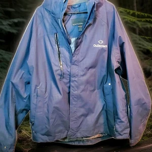 XL North End Hooded Winter Jacket Windbreaker Outdoor Travel Lots Of Pockets  - Picture 1 of 4