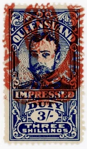 (I.B) Australia - Queensland Revenue : Impressed Duty 3/- (1920) - Picture 1 of 1