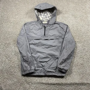 Marine Layer Anza Anorak Windbreaker Jacket Unisex Medium 1/4 Zip Hooded Gray - Picture 1 of 10
