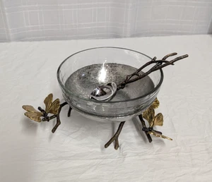 Micahel Aram Butterfly Gingko Glass Nut Dish With Spoon - Picture 1 of 24