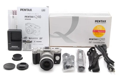 Cámara digital Pentax Q10 plateada 12,4 MP 639 disparos [casi como nueva] #765 de JAPÓN Foto 1 de 4