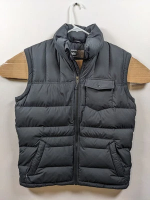 REI CO OP Goose Down Puffer Vest Mens Size Medium M Black Full Zip - Image 1 of 4