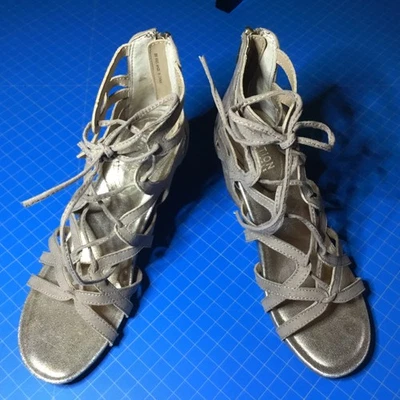 Sandalias Kenneth Cole Reaction Cake Pop 7 Cremallera Trasera Cuña Gladiador Talla 8 M Foto 1 de 4