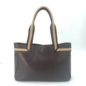 Auténtico bolso de mano Gucci línea de correas de cuero marrón FS6 - Imagen 1 de 17