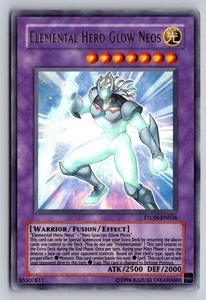 Elemental Hero Glow Neos Ultra Rare Strike of Neos STON-EN036 LP - Picture 1 of 2