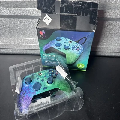 PDP REMATCH Wired Controller for Xbox Series X/S/One - Green Glitch - Image 1 of 4