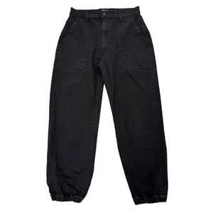 Mother Denim schwarze Jogger-Jeans elastischer Bund Cargo-Stil Damengröße 30 - Bild 1 von 8