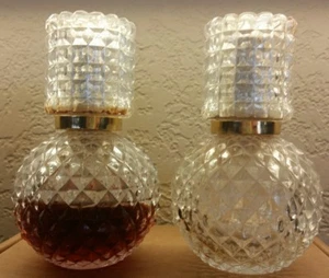 2 VINTAGE Nice West Germany with Perfume screw dipper Bottle Crystal - Picture 1 of 6
