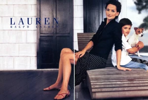 2000 Ralph Lauren Saffron Aldridge fashion 2-page MAGAZINE AD - Picture 1 of 1