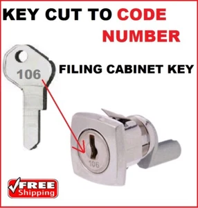 Lost Letter Box key Mailbox Lock Key to Code - Cupboard - Filing Cabinet 001-400 - Picture 1 of 3