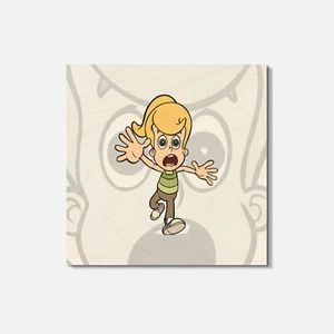 Jimmy Neutron Cartoon Cindy Vortex 4'' X 4'' Square Wooden Coaster - Picture 1 of 3