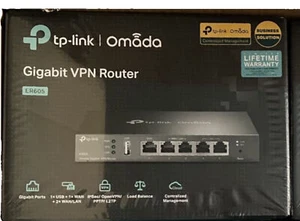 TP-Link ER605 V2 Omada 5 Ports Gigabit Multi-WAN VPN Router, 3 Konfigurationen WAN/LAN - Bild 1 von 3