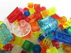100 Lego Small Translucent Pieces  Tiny Caps Cones Cylinders Bricks+